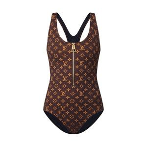 Louis Vuitton Zip-up Monogram One-Piece Swimsuit